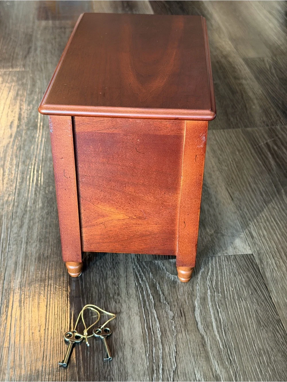 Global Views Inc Wood Jewelry Box Chest Lockable 3 Drawer w/ 2 Keys Brown